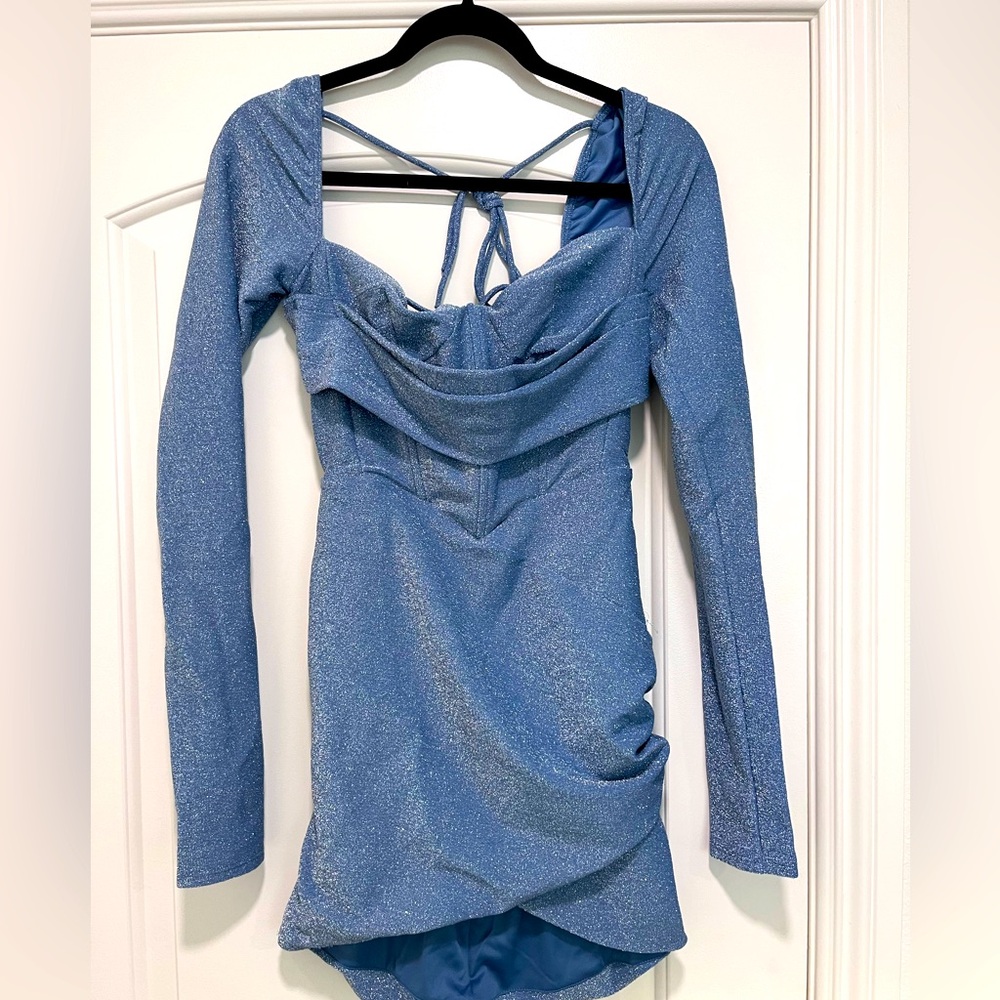 Lucy in the sky blue shimmer dress